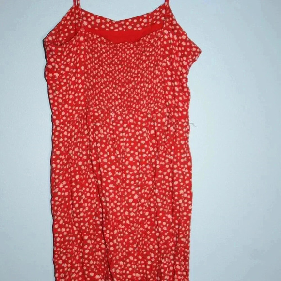 Aeropostale Red Floral Print Spaghetti Strap Dress - Picture 10 of 13